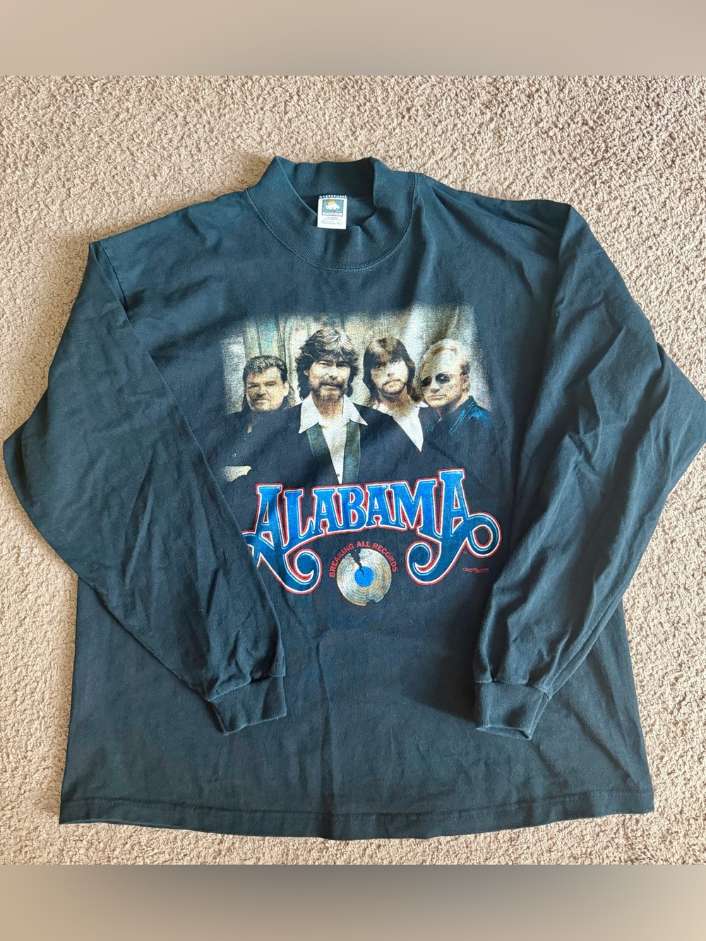 Vintage Alabama Band Long Sleeve T-Shirt Men’s XL “Breaking All Records”